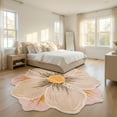 thumbnail image 4 of MEHOOM 4ft Floral Soft Fluffy Round Rug , Soft Vintage Shag Rugs For Kids, Toddlers,Washable Non-Slip Circle Carpet For Living Room Dining Room Bedroom & Game Room,Ideal Birthday Gift,Pink, 4 of 7
