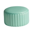 thumbnail image 4 of Taburete otomano redondo Reposapiés redondo Taburete estable Taburete decorativo Taburete bajo azul menta, 4 of 9
