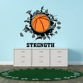 thumbnail image 3 of Sports Wall Decals for Boys Bedroom - Perfect Hit Basketball Cracking Through the Glass Wall DIY & Creativity Boy Girl Bedroom Wall Sticker - Size: 30 In x 30 In, 3 of 5