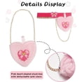 thumbnail image 4 of Satmonnus G'irls Pink Princess Dress Costumes, K'ids Pink Costume Contains Coat, Dress, Waist Belt, Heart Bag & Chain for Cosplay, Halloween Christmas Birthday Cosplay Party, 4 of 7