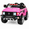 12V MP3 Kids Ride on Truck Car R/c Remote Control, LED Lights AUX and Music Pink