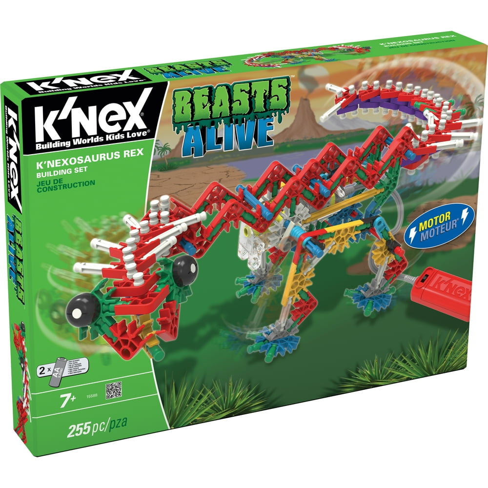 K'NEX Beasts Alive - K'NEXosaurus Rex Building Set - 255 Pieces - Ages