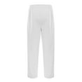 thumbnail image 4 of LEKDFST Men's Baggy Sweatpants Wide Leg Lounge Sweat Pants with Pockets Loose Fit Solid Drawstring Waist Joggers for Men White XXXL, 4 of 9