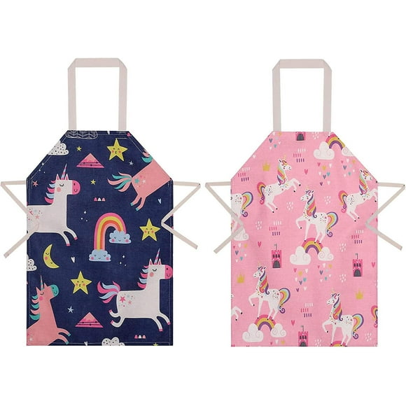2 Pieces Painting Apron For Kids Personalized Kitchen Apron Child Role Play