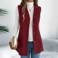 thumbnail image 4 of WTOBBY Women's Corduroy Vest Jacket, Sleeveless Lapel Button Front, Solid Color Casual Tank, Vintage Style Outerwear, Perfect for Layering in Fall and Winter,Wine XL, 4 of 8