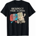 thumbnail image 1 of Respect Your Elders Retro Gaming Controller Humorous Hobbyist Top Tee,for unisex up to 3XL, 1 of 4