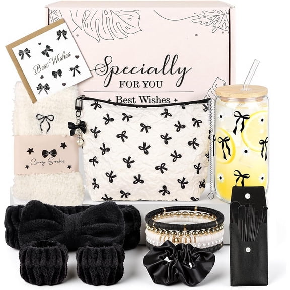 Exquisite Birthday Gifts for Girls Teens - Birthday Presents for Her - Black Baskets for Women - to School Gifts for Girlfriend Daughter Mom Sister Coworker