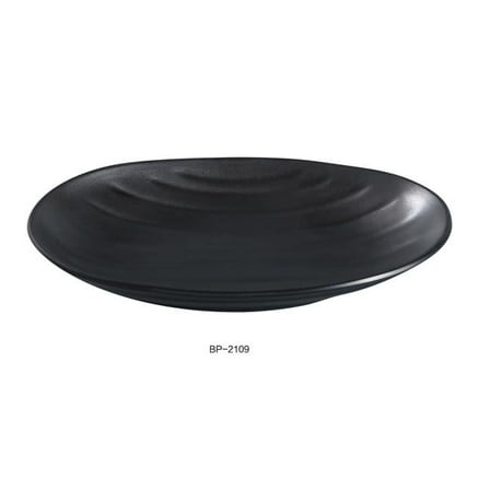 Yanco BP-2109 Black Pearl-1 Oval Deep Plate, Black - Pack of 48
