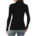 thumbnail image 4 of Women’s Long Sleeve Turtleneck Top Stretchy Lightweight Pullover Basic Layer Slim Fit Shirt for Daily Wear Black L, 4 of 4