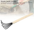 thumbnail image 4 of Gardening Hand Rake Carbon Steel Hand Rake Soil Tiller Small Leaf Rakes for Cultivating, Loosening Soil Spreading Mulch, 4 of 7