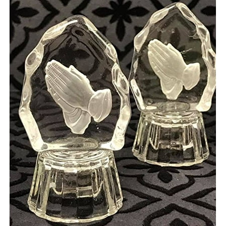 Communion Christening Glass Praying Hands Party Favor Gift