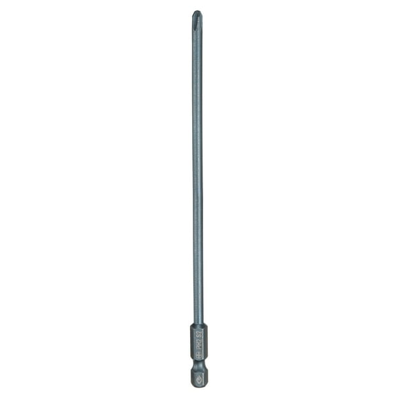 Uxcell #2 Phillips Screwdriver Bit PH2 1/4" Hex Shank 6" (150mm) Long 0.16" Rod Magnetic Cross Head Drill Bits S2 Steel Industrial Screw Driver Bit for Electric Power Tools, Blue