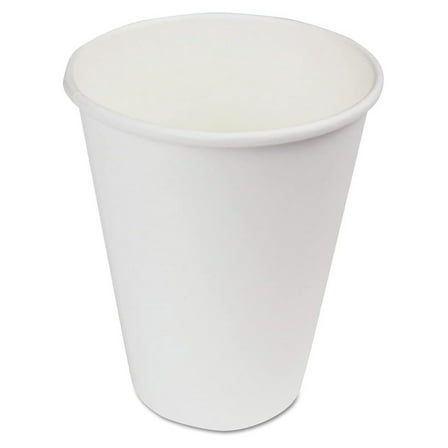 BWKWHT12HCUP 12 oz. Paper Hot Cups - White (50 Cups/Sleeve, 20 Sleeves/Carton)