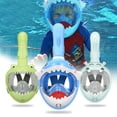 thumbnail image 4 of Anti-niebla linda tipo animal niños buceo guardacososMantenga el buceo Tipo de animal lindo Niños Buceo Face Guard Silicone caras portátiles escudo impermeable aguas deportes deportivos tipo 2 tholdsy OD002510-02B, 4 of 7