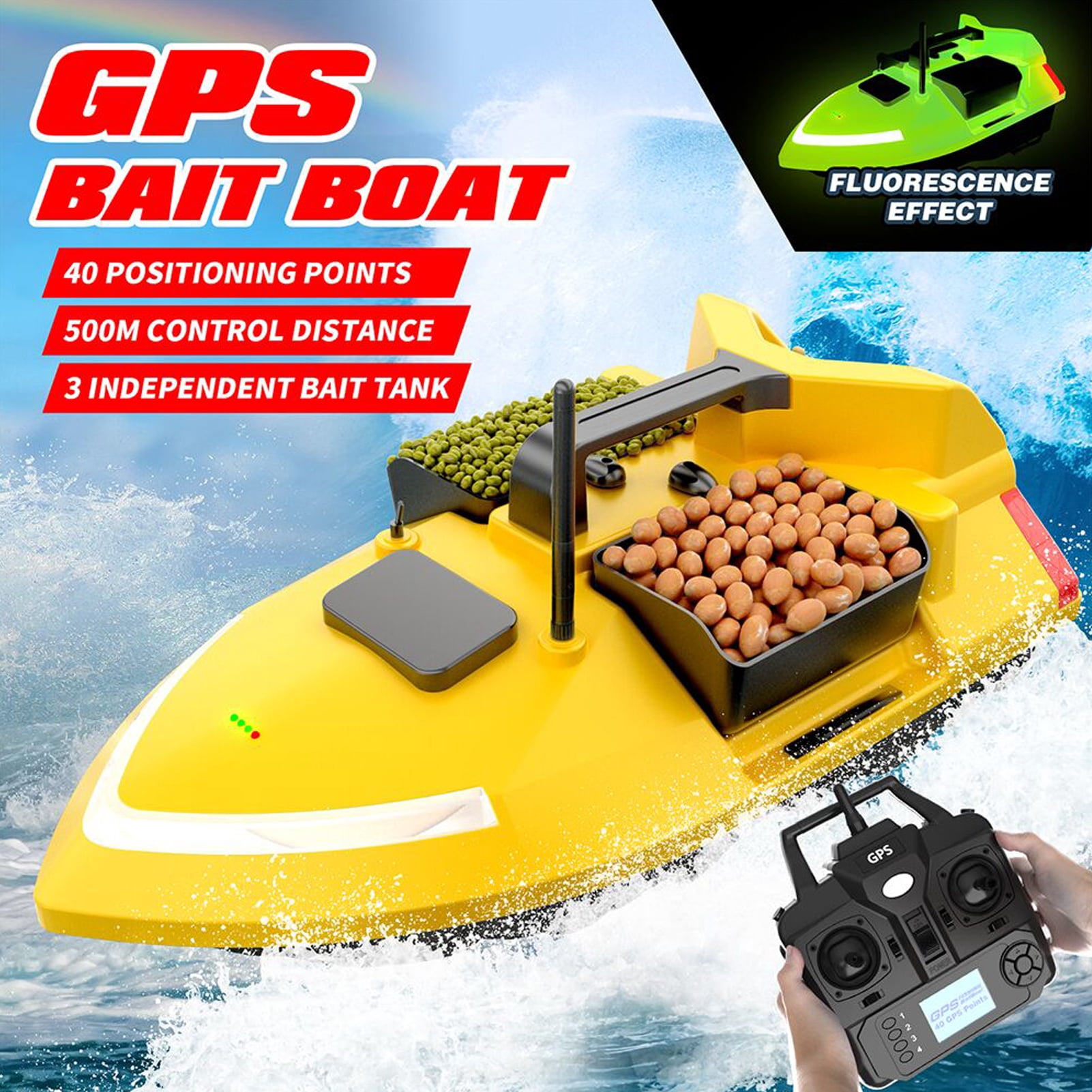 Remote  boat,Boat Dual Motor Bait Boat Remote Boat Support Cruise/return/route With 500m Remote Dual Motor Fish Boat Cruise/return/route 500m Remote Cruise/return/route Turn Yabuy