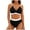 Black, variant on RQYYD Two Piece Swimsuit for Women's High Waisted Bikini Sets V Neck Two Piece Swimsuit Color Block Twist Front Bathing Suits