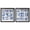 Black Frame, variant on Grids of Blue Harmony Shadowbox Print Modern Wall Art Set by Art Remedy, Black Frame, 20 x 20
