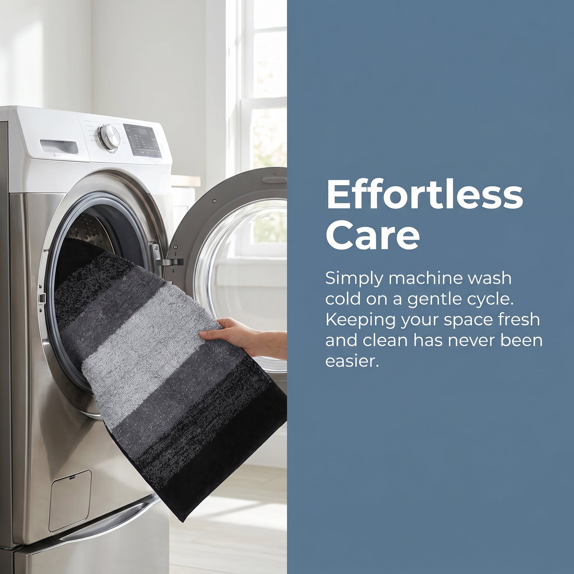 Unique Bargains Soft Absorbent Plush Non-Slip Machine Washable Bath Mat Black 32" x 20"