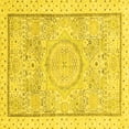 thumbnail image 1 of Ahgly Company Indoor Square Abstract Yellow Modern Area Rugs, 5' Square, 1 of 4