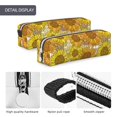thumbnail image 4 of Pofeuu Sunflowers1 Print Leather Pencil Case, Leather Pencil Pouch Large Capacity, Big Pencil Pouch with Zipper Vintage Pen Bag Fountain Pen Holder, 4 of 7