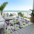 thumbnail image 6 of Addison Rugs Chantille Indoor/Outdoor Transitional Floral Purple Washable Rectangle Rug, 5' x 7'6", 6 of 6
