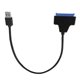 thumbnail image 1 of Cable USB3.0 a SATA 2.5 pulgadas HDD / SDD Adaptador de disco duro Convertidor de cable Negro 2.5 "Laptop HDD SSD 20cm de longitud Yuarrent DZ5435-00, 1 of 2