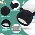 thumbnail image 3 of Conjunto de gorro y guantes de invierno para recién nacidos, para niñas de 0 a 18 meses Gorros de punto para bebés niños Gorros de invierno para bebés, M, 3 of 5