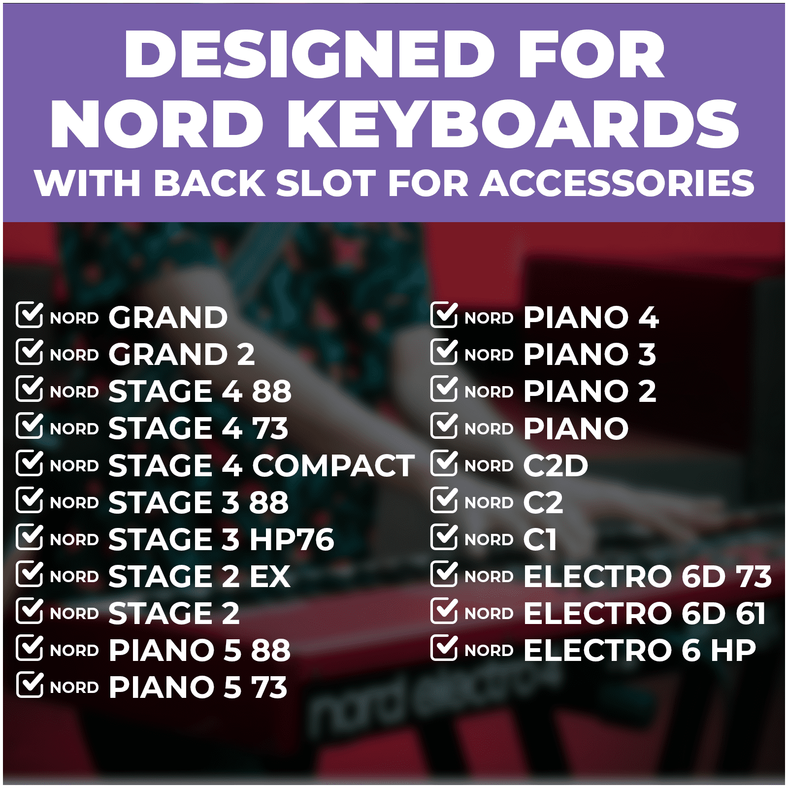 Liquid Stands Sheet Music Stand for Nord Keyboard -  Fits All Nord Grand Stages 76/88, Electros C1/C2/C2D, Piano, and More - Adjustable, Portable, Aluminum Music Stand for Sheet Music