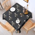 thumbnail image 4 of Floral 42" Square Waterproof Tablecloth, Floral Print Polyester Table Cover, 4 of 6