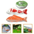 thumbnail image 1 of Ceramic Floating, 3pcs Aquarium Goldfish Koi Fish Floatable Figurines Realistic Artificial Fish Tea Pet Decor for Garden Pond Fish Tank Decorations, 1 of 9