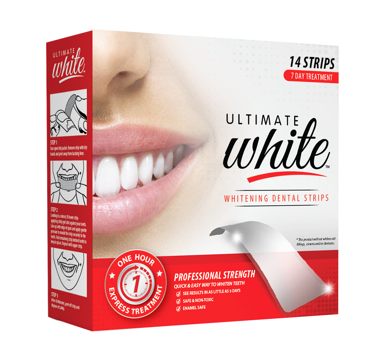 Ultimate White Whitening Dental Strips - Walmart.com - Walmart.com - Ultimate White Teeth Whitening Strips