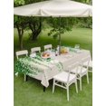 thumbnail image 4 of Outdoor Tablecloth with Umbrella Hole for Patio/Picnic/Party, Green Eucalyptus Leaves Waterproof Table Cloth Rectangle Table Cover Washable, Weeping Summer Botanical Watercolor Rustic (52"x 70"), 4 of 8