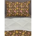 thumbnail image 3 of Autumn Comforter & Sham Bedding Set, Colorful Seasonal Elements Leaves Fall down Oak Acorn Maple Leaf Print, 3 pcs Duvet Set Microfiber Filling Quilt, 5 Sizes, Umber and Pale Orange, by Ambesonne, 3 of 4