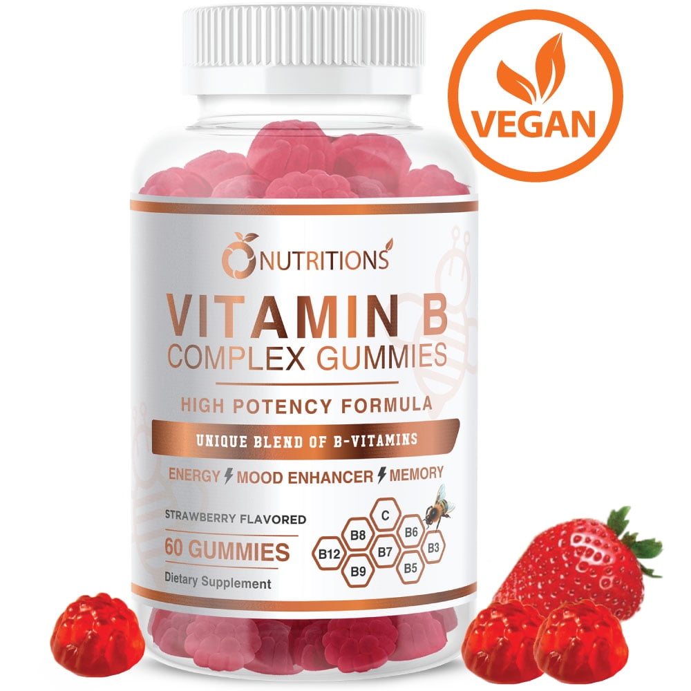 O Nutritions Vitamin B Complex Vegan Gummies with Vitamin B12, B7 as
