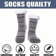 thumbnail image 5 of Mens Winter Sherpa Fleece-lined Cozy Fuzzy Thermal Slipper Socks Size 7-13 Lot, 5 of 8