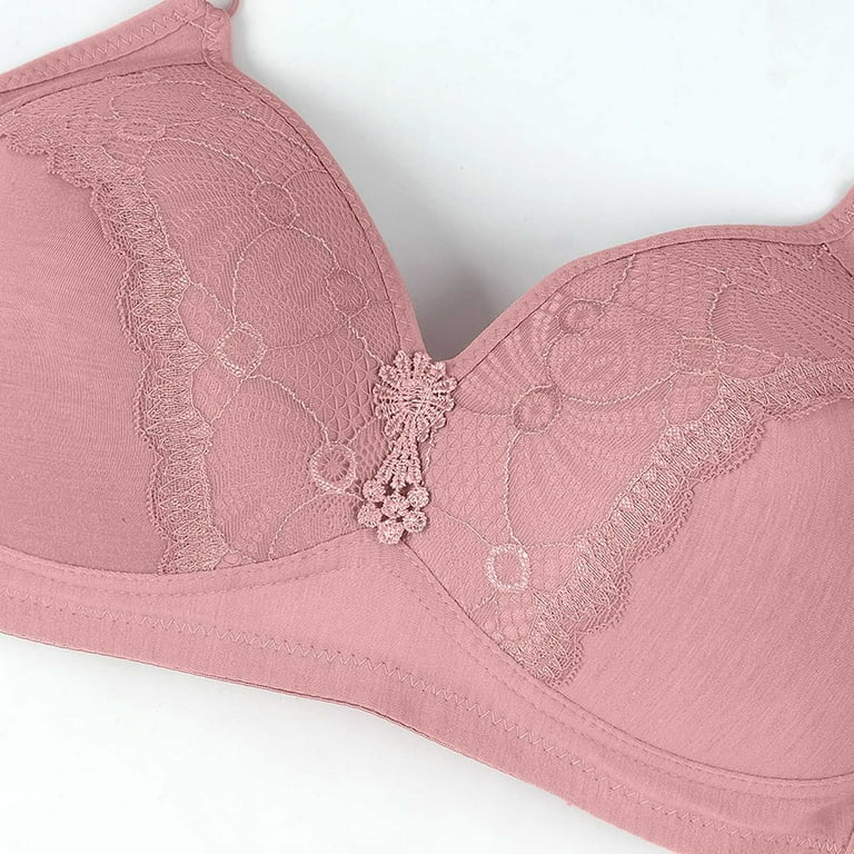 Women Bras No Underwire Push Up Breathable Bras On Clearance Woman's  Embroidered Glossy Comfortable Breathable Bra Underwear No Rims