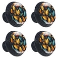 thumbnail image 2 of 4 Pcs Thanksgiving Leaves Knobs for Kitchen Cabinet Cupboard Dresser Bookcase Drawer Pulls Handles Round Home Decor, 2 of 8