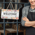 thumbnail image 6 of Welcome Floral Pattern Door Sign, 11x6 Inch Hanging PVC Welcome Sign for Front Door, Weather-Resistant Outdoor & Indoor Decor, 6 of 7