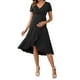 thumbnail image 2 of INSPIRAR CHIC MARI GABRIEL Vestido de Maternidad con Envoltura para el Día de la Madre, Escote en V, Dobladillo con Volantes, Semi Formal, Fotoshoot, Fiesta, Cóctel, Vestidos para Embarazadas, Negro S, 2 of 6