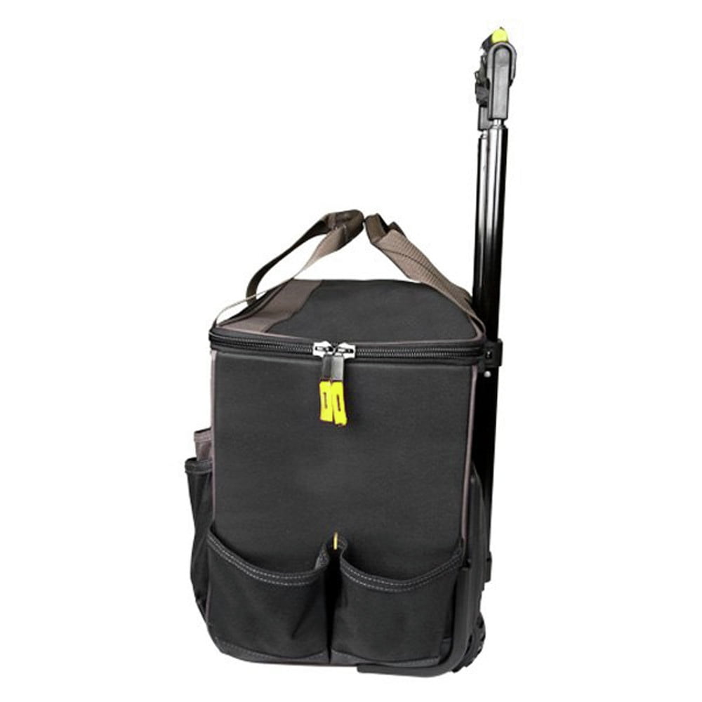 Custom Leathercraft CLC L258 TechGear Roller Tool Bag with Lighted Handle, 17 Inch