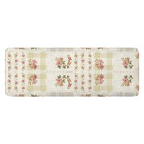 Pioneer Flower Floral Print Pattern Kitchen Rug Mat,Kitchen Runner Rugs Non Skid Washable,Decorative Kitchen Floor Mats for Kitchen,Sink,Laundry,17"x47.2"