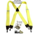 thumbnail image 3 of Hold-Ups Yellow 1 1/2" wide Suspenders X-Back Patented No-slip patented Silver Clips, 3 of 4