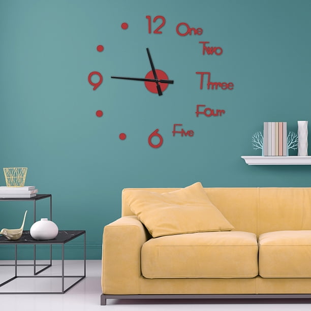 Xihbxyly Reloj Sin Marco, Elegante Adhesivo para Espejo de Pared, Segundero Silencioso, Fácil Instalación y Diseño Autoadhesivo, Decoración para El Hogar y La Oficina, Regalo Ideal para Cualquier Oca