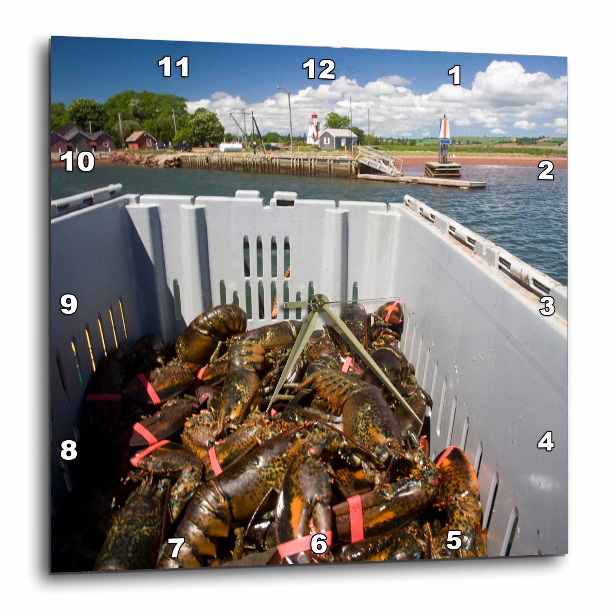 3drose, Prince Edward Island, Victoria. Lobster Catch, Fishing-cn09 Dbr0006 - Dave Bartruff, 10x10 Wall Clock