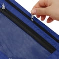thumbnail image 5 of Unique Bargains Smooth Zipper Clear Mesh Double Layer Pencil Case for 3 Ring Binder Blue, 5 of 7