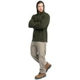 thumbnail image 2 of Wrangler Workwear Men's Texture Fleece Pullover Henley Hoodie, Size S-3XL, 2 of 11