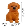 thumbnail image 6 of PPgejGEK Cute Simulation Bichon Frise Dog Ornament Resin Craft Home Decoration Room Desktop Decor Pet Model Collectible Figurine 3.94 Inches Height Hand Painted, 6 of 9
