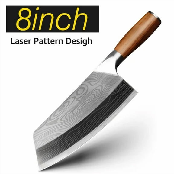 8 Inch Stainless Steel Kitchen Knife Butcher Chef Cleaver Chopping Meat Knives