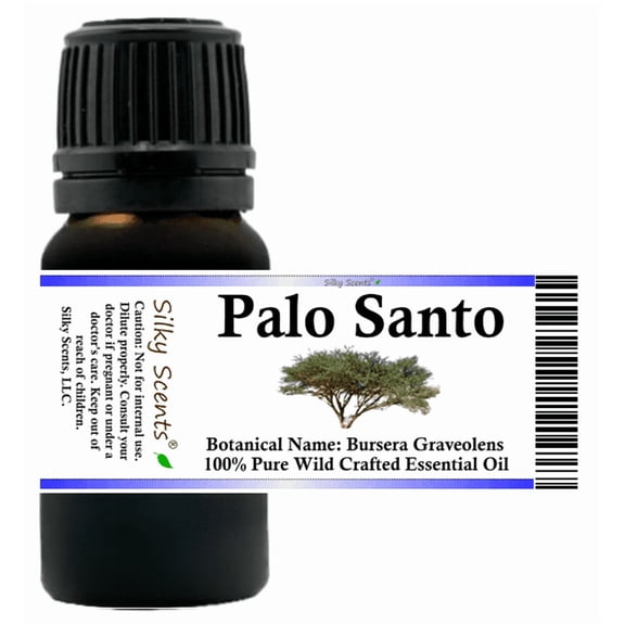 Palo Santo Wild Crafted Essential Oil 5 ml (1/6 fl oz) - 100% Pure and Natural by Silky Scents