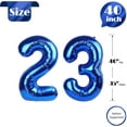 thumbnail image 5 of Number Balloon 40 Inch for Birthday Decorations, Large Foil Balloon Numbers, Mylar Giant Birthday Balloon for Boy Girls Women Men, 5 of 18